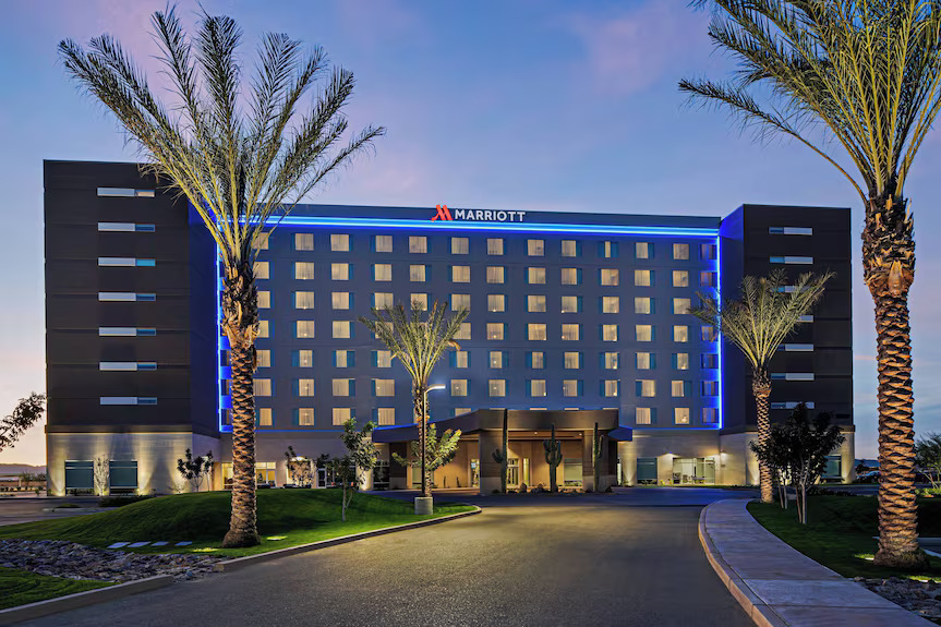 The Marriott Phoenix Chandler at dusk
