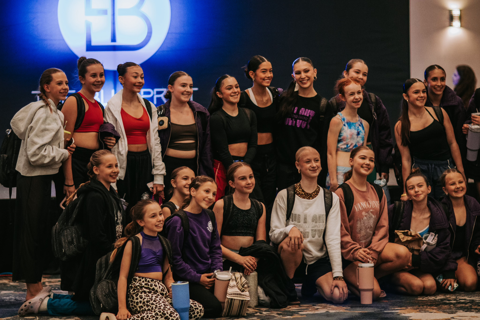 Blueprint dancers gathered after class